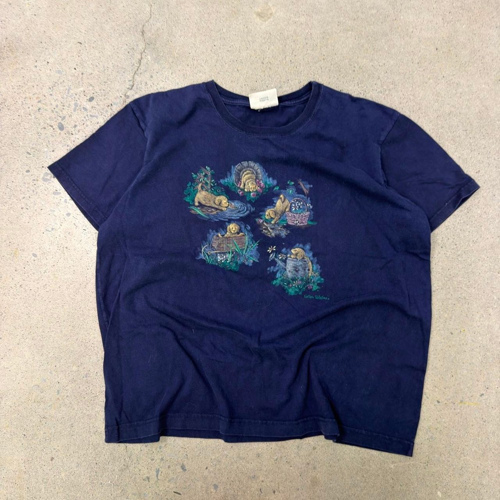 Vintage Northern Reflections Golden Retriever Dog Animal T-Shirt (Size L)